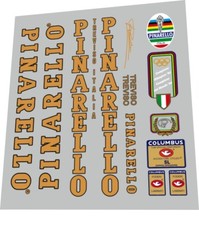 SET DECALCOMANIE CORNICE PINARELLO TREVISO CONTORNO ORO/NERO CON COLOMBO SL