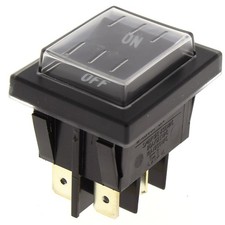 Interruttore a 4 boccole nero