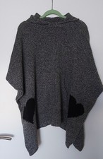 Poncho Twin Set Simona Barbieri Milano, lana, grigio taglia dalla S alla L