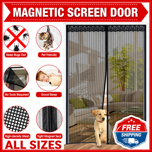 Magnetic screen door mesh - magnetic,
