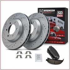 2 DISCHI FRENO FORATI CEPPI FRENO POSTERIORI PER CHEVROLET TRAILBLAZER SSR 20...