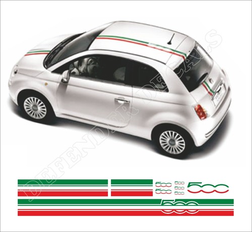 Fiat 500 stripes - stripes, racing