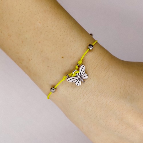 Bracciale farfalla macramè - farfalla,