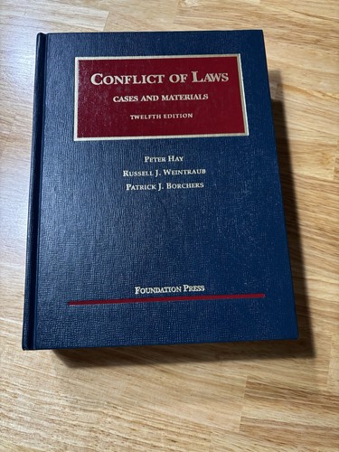 Conflict laws cases and - of,