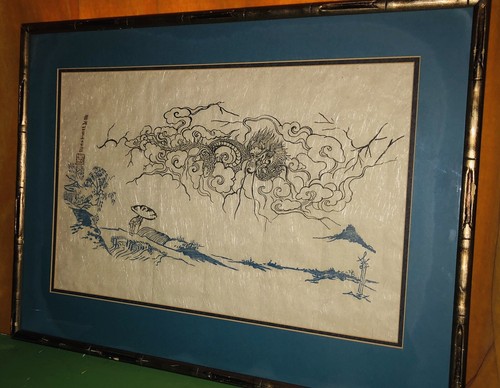 Quadro asiatico carta gelso - su,