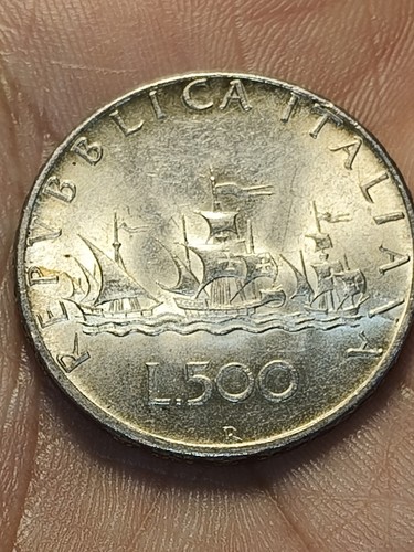 Moneta 500 lire argento 1966 - argento,