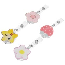  4 Pcs Fibbie Plastica Clip Per Distintivo Porta Del Badge Portatile