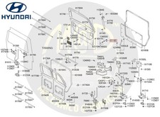 1x Original OE 83180-43300 Fermo Porta Posteriore HYUNDAI H1 H100 Starex NUOVO !