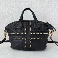 GIVENCHY Borsa a tracolla micro usignolo 2 vie borchie nere y2k pelle di agnello donna