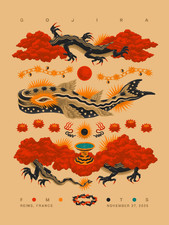 Poster Gojira Reims Francia