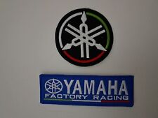 2x Patch Yamaha Diapason Tricolore Motociclismo Sport  Toppa Ricamo
