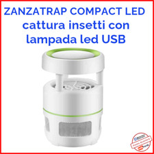 Antizanzare Elettrico UV cfg Zanzatrap Compact Led Cattura con Ventola Aspirante