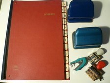 LOTTO 6 ARTICOLI UFFICIO VINTAGE ANNI 70 / 80 USATI CON SEGNI TEMPO VEDI FOTO