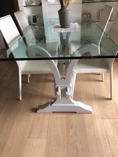 tavolo da pranzo in vetro e 4