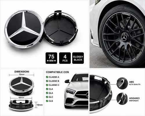 Tappi coprimozzo mercedes - coprimozzo,