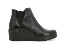 Melluso Stivaletto Invernale Donna in Pelle con Zeppa, Zip ed Elastico