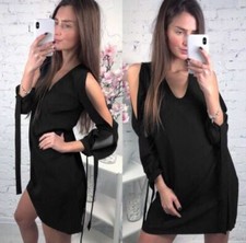 Vestito Donna Nero S 42 Mini