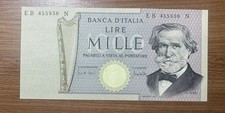 1000 1.000 LIRE VERDI ERRORE CON MEDUSA GIALLA QUASI ASSENTE RARA FDS ASSOLUTO