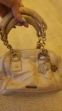 John Galliano Piccola Borsa Beige Ciondolo
