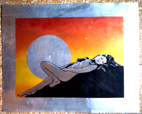 Serigrafia nudo donna colori - serigrafia, a