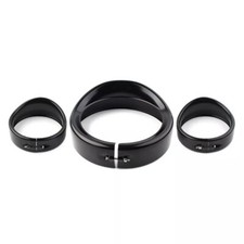 Faro proiettore nero 7" e visiere passanti 4,5" per HD Road King, Electra Glide '83-up