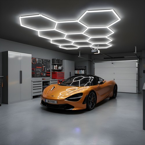 Luci led esagonali soffitto - led,