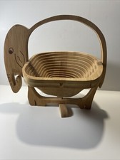 cesto frutta elefante in legno