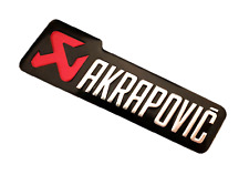 ADESIVO AKRAPOVIC ALLUMINIO RESISTENTE 200 GRADI SCARICO MOTO 10x2,6cm ktm honda