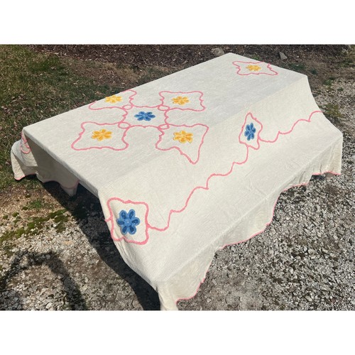 Copriletto vintage ciniglia - copriletto,