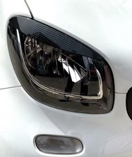 2 CARENE CIGLIA PALPEBRE FARI ANTERIORI SMART 453 FORTWO FORFOUR Color Carbonio