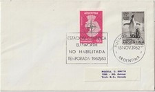 1962/63 ARGENTINA ANTARCTICA ELLSWORTH SCIENTIFIC STATION NOT ENABLED SEASON