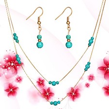  Orecchini e collana turchesi