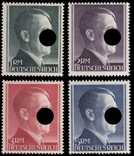 Impero tedesco 799/802 B edizione francobollo Hitler con denti a pettine nuovo di zecca