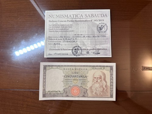 Banconota lire 50000 leonardo - 50000,