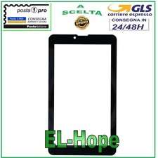VETRO PER TOUCH SCREEN MAJESTIC TAB 747 GLASS ORIGINALE NERO + BIADESIVO