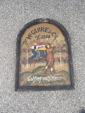 Insegna Pubblicitaria In Legno Vintage