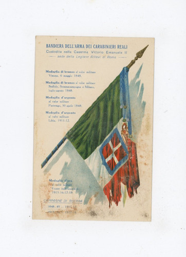 Cartolina bandiera dell - bandiera, dell'arma