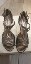scarpe tango donna misura 40 tacco 7 colore bronzo mai usate
