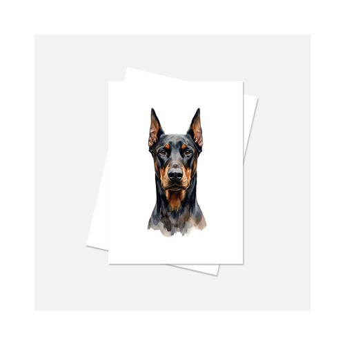 Doberman dobie dog notecard - doberman,