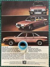 Rara Pubblicità NSU Ro 80 del 1968