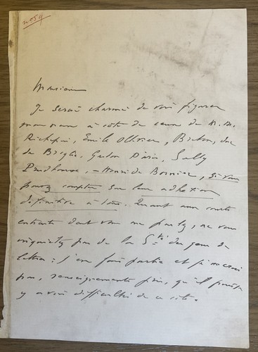 Lettera firmata albert vandal - lettera,