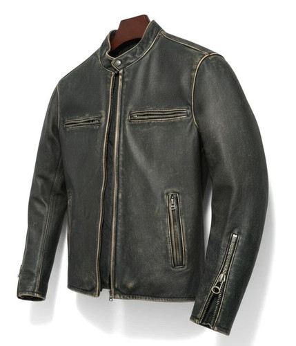 Giacca pelle moto uomo - giacca, da