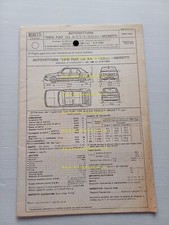 Moretti Fiat Ritmo Gold 1980 agg. 83 scheda omologazione DGM Motorizz. Facsimile