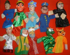 Lotto 10 burattini marionette