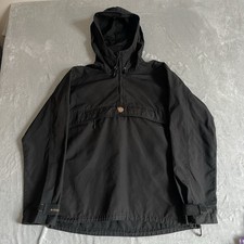 Fjallraven Kaise Anorak Giacca Smock Uomo Medium Nero G-1000 Outdoor con Cappuccio