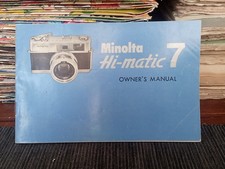 Manuale Minolta Hi-Matic 7