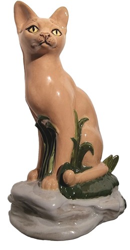 Vintage porcelain cat figurine - porcelain,