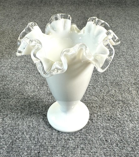 Vaso vetro latte bianco fenton - vetro,