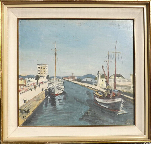 Quadro marina porto canale - quadro,