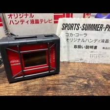 Coca-Cola LCD TV pratico televisore analogico anni 80 90 premio vintage con scatola raro JP